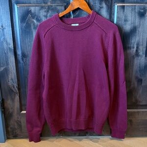J. Crew Men's Crewneck Sweater in Berry